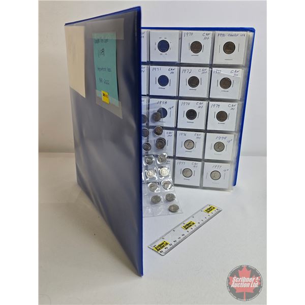 Canada Ten Cent Collection (Binder Lot) (175+) : Intermittent Ranging from 1969 - 2022 (SEE PICS!)  
