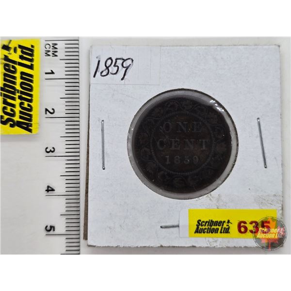 Canada Large Cent 1859 (SEE PICS!)  (Listing & Descriptions are a GUIDE ONLY and are subject to chan