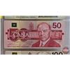 Image 3 : Canada Bills (3): - 1991 $20 : Bonin/Thiessen #EVT3729190 - 1988 $50 : Thiessen/Crow #FHD1055841 - 1