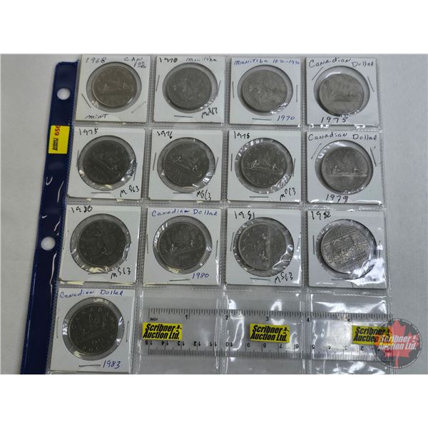 Canada Dollar (13) : 1968; 1970; 1970; 1975; 1975; 1976; 1978; 1979; 1980; 1980; 1981; 1982; 1983 (S