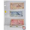 Image 1 : Canada Bills (3): - 1986 $2 : Thiessen/Crow #BUW2708185 - 1986 $5 : Knight/Dodge #GPY7896212 - 1988 