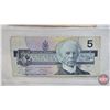 Image 7 : Canada Bills (3): - 1986 $2 : Thiessen/Crow #BUW2708185 - 1986 $5 : Knight/Dodge #GPY7896212 - 1988 