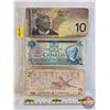 Image 1 : Canada Bills (3): - 2005 $10 : Jenkins/Dodge #BTJ4177930 - 1979 $5 : Lawson/Bouey #30247487572 - 198