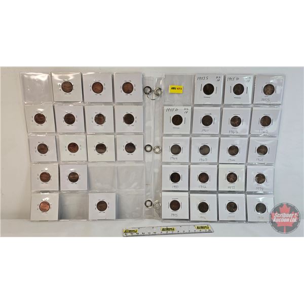 USA One Cent Collection (34) : Intermittent Ranging 1953 - 2000 (SEE PICS!)  (Listing & Descriptions