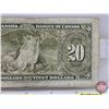 Image 6 : Bank of Canada $20 Bill 1937 : Coyne/Towers #KE1149276 (See Pics for Varieties, Conditions, Serial N