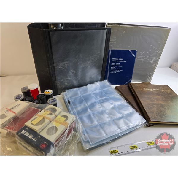 Variety Coin Collecting Supplies (White Squares, Coin Sheets, Binders, etc!) (SEE PICS!)  (Listing &