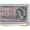 Image 2 : Canada $10 Bill 1954DF "Devil's Face" : Coyne/Towers #DD8146945 (See Pics for Varieties, Conditions,