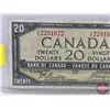 Image 3 : Canada $20 Bill 1954DF "Devil's Face" : Beattie/Towers #CE2291672 (See Pics for Varieties, Condition