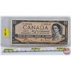 Image 1 : Canada $50 Bill 1954DF "Devil's Face" : Coyne/Towers #AH1366845 (See Pics for Varieties, Conditions,