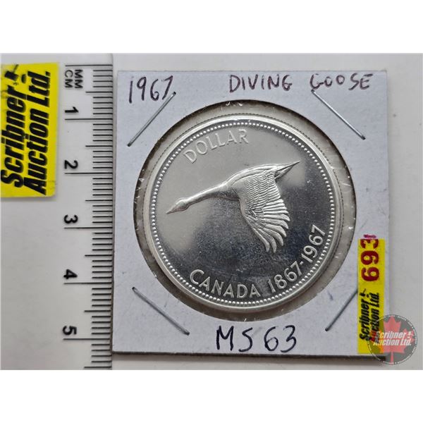 Canada Dollar 1967 "Diving Goose" (SEE PICS!)  (Listing & Descriptions are a GUIDE ONLY and are subj