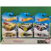 Image 1 : Hot Wheels (3) : Track Stars - Super Chromes (c.2015 Mattel) - Rogue Hog - Pharodox - Hi-Tech Missil