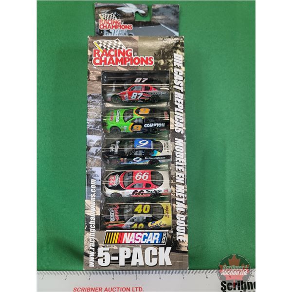 NASCAR 5 Pack : Racing Champions (Scale 1:64) (Pkg Measures: 12-1/2"H x 4-1/2"W x 1-3/4"D) (SEE PICS