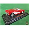Image 2 : Diecast Car : 1957 Chevrolet Corvette (Scale 1:24) (Box Measures: 4"H x 9-1/2"W x 5"D) (SEE PICS!)  