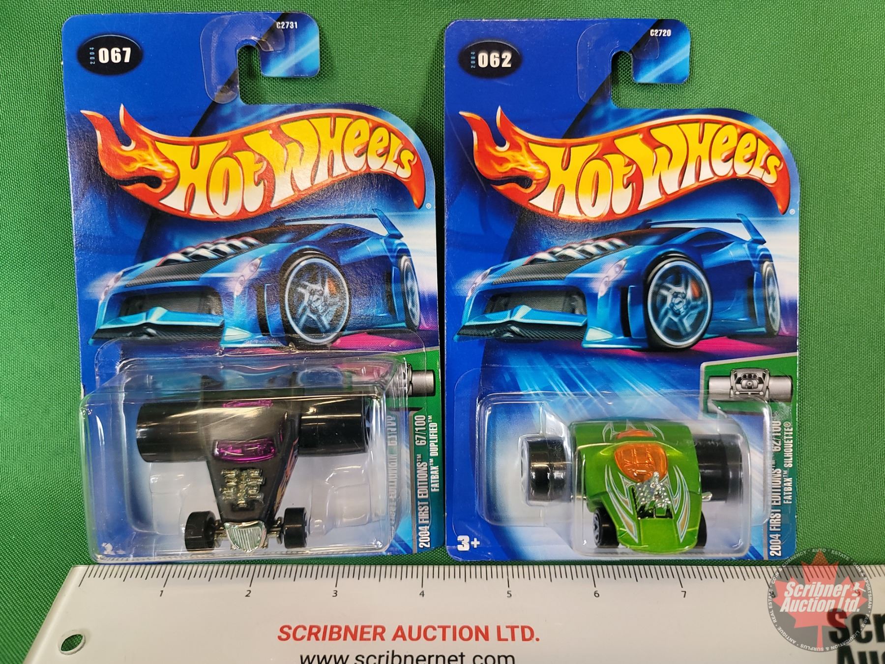 Hot Wheels 2004 First Editions #062 Fatbax Silhouette – 1:64 Scale Green Die Cast Car