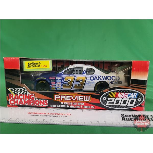 Diecast Race Car : NASCAR : Racing Champions : #33 Joe Nemechek (Scale 1:24) (Box Measures: 3-1/2"H 