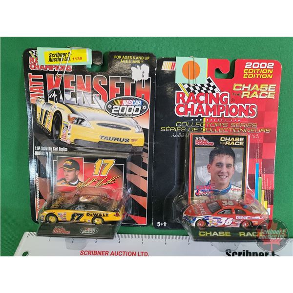 Diecast Race Cars (2) : NASCAR : Racing Champions - #36 Hank Parker Jr. - #17 Matt Kenseth (Scale 1: