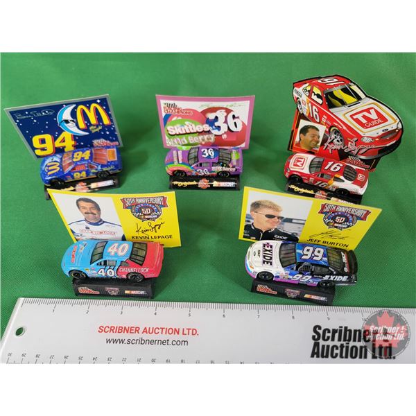 Diecast Race Cars (5) : Mini NASCAR : Racing Champions (Variety ~ See Car Details in Pictures) (Scal