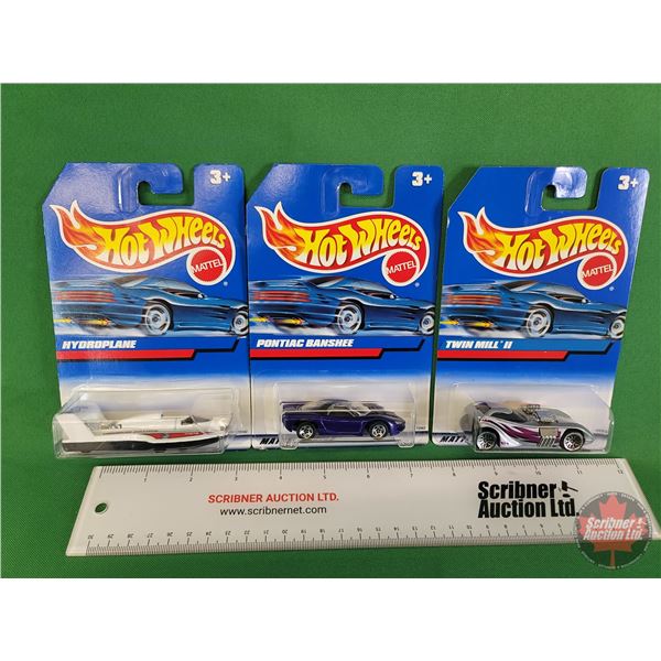 Hot Wheels (3) : (c.1997 Mattel) - Hydroplane - Pontiac Banshee - Twin Mill II  (SEE PICS!)