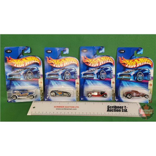 Hot Wheels (4) : TAT RODS (c.2003 Mattel) - Ford 1932 - Deuce Roadster - Hooligan - Sooo Fast  (SEE