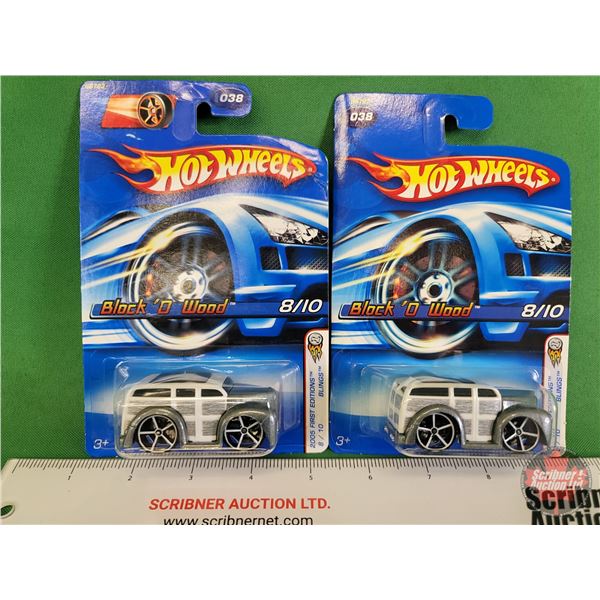 Hot Wheels (2) : 2005 First Editions Blings ~ Block 'O Wood (c.2005 Mattel)  (SEE PICS!)