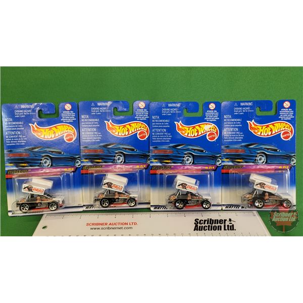 Hot Wheels (4) : SLIDEOUT (c.1998 Mattel)  (SEE PICS!)