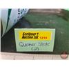 Image 7 : Quaker State Super Blend (2) : Oil Cans (Both Full) (Tallest Measures 6-1/2"H x 4" Dia)  (SEE PICS!)