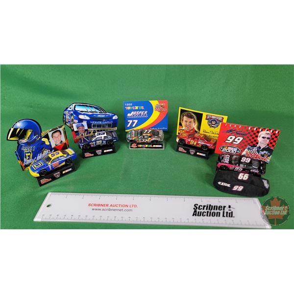 Diecast Race Cars (5) : Mini NASCAR : Racing Champions (Variety ~ See Car Details in Pictures) (Scal