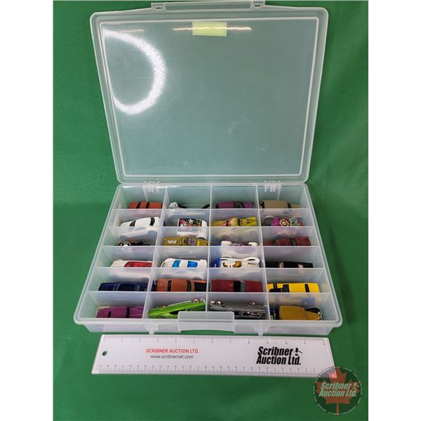Hot Wheels (24) :  Variety (In Plastic Organizer)  (SEE PICS!)