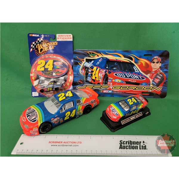 Diecast Collector Combo (3) : - #24 Jeff Gordon (Scale 1:43 & 1:64) - Licence Plate (SEE PICS!)  (Pr