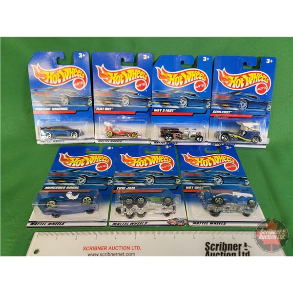 Hot Wheels (7) : (c.1998 Mattel) - Pontiac Rageous - Flat Out - Way 2 Fast - Semi-Fast - Mercedes 50