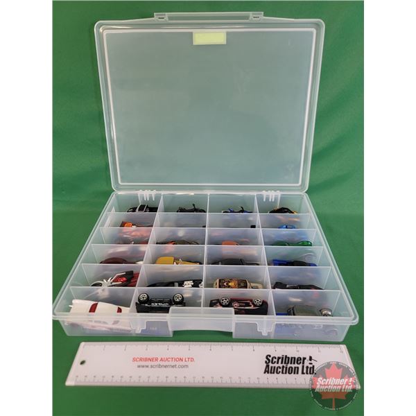 Hot Wheels (24) :  Variety (In Plastic Organizer)  (SEE PICS!)