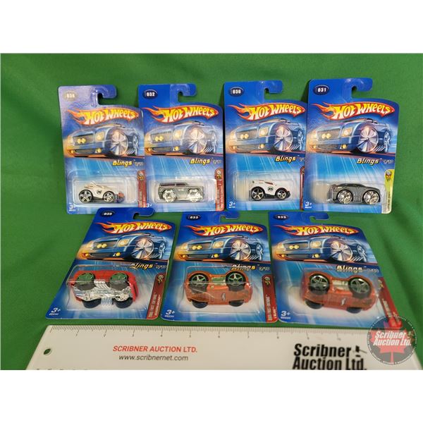 Hot Wheels (7) : Blings (c.2004 Matell) - Ford Bronco Concept - Chrysler 300C - L'Bling - Quadra-Sou