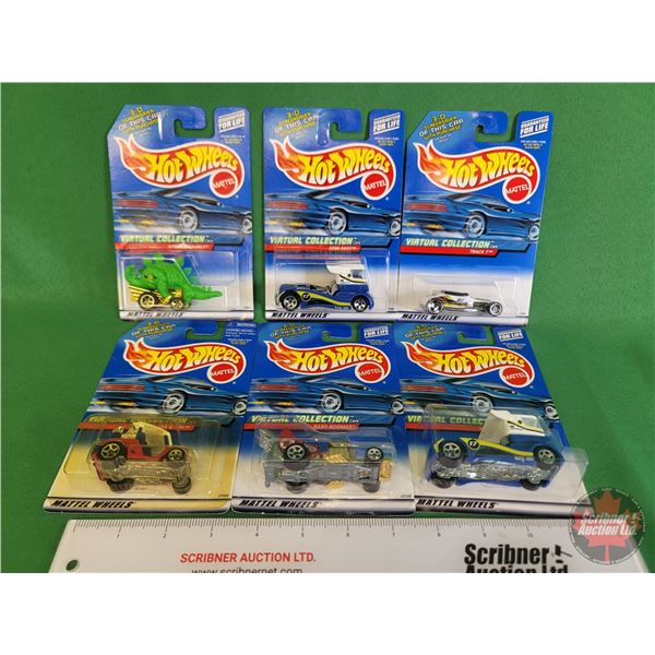 Hot Wheels (6) : Virtual Collection (c.1999 Mattel) - Speed-A-Saurus - Semi-Fast - Track T - Baby Bo