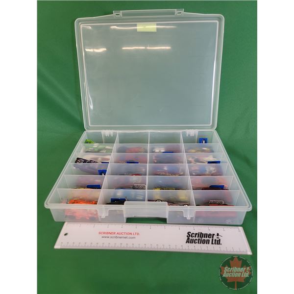 Hot Wheels (24) :  Variety (In Plastic Organizer)  (SEE PICS!)