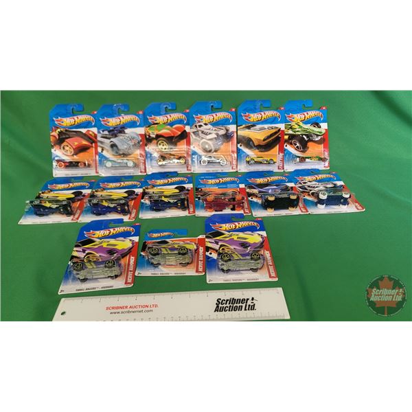 Hot Wheels (15) : Thrill Racers ~ Variety (Mattel) - Fast Fish - Jet Threat 3.0 - Nerve Hammer - F-R