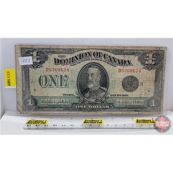 Dominion of Canada $1 Bill 1923 "Horse Blanket" : Campbell/Sellar #D8360674