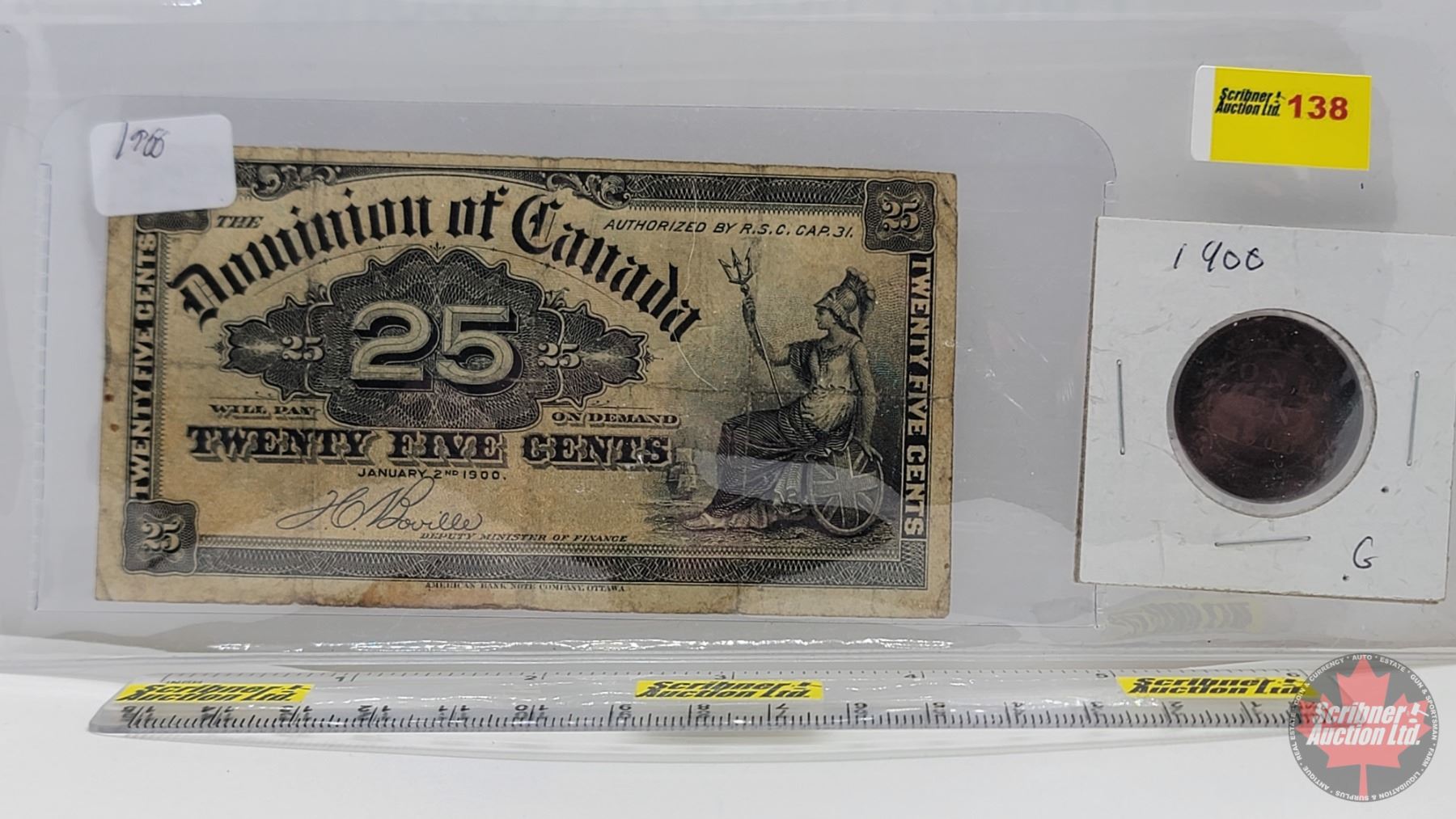 Shinplaster Coin Collector Combo - Canada (2): Shinplaster 1900 ; Large Cent 1900