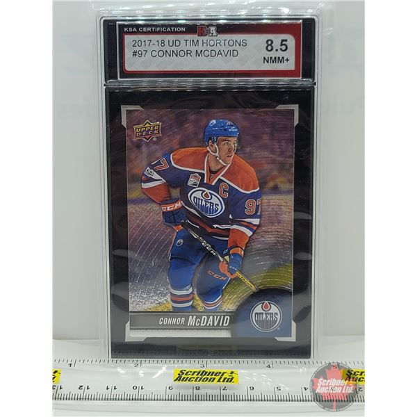 2017-18 UD Tim Hortons #97 Connor McDavid : Oilers (Certified KSA 8.5 NMM+)