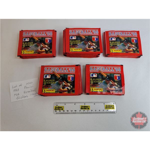 1988 Panini Baseball Collectible Stickers (100)