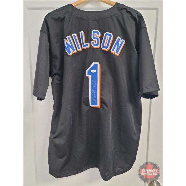 SIGNED Baseball Jersey : MLB Mookie Wilson - Mets (Size XL) (Certified JSA #AR79083)