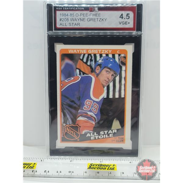 1984-85 O-Pee-Chee #208 Wayne Gretzky All Star : Oilers (Certified KSA 4.5 VGE+)
