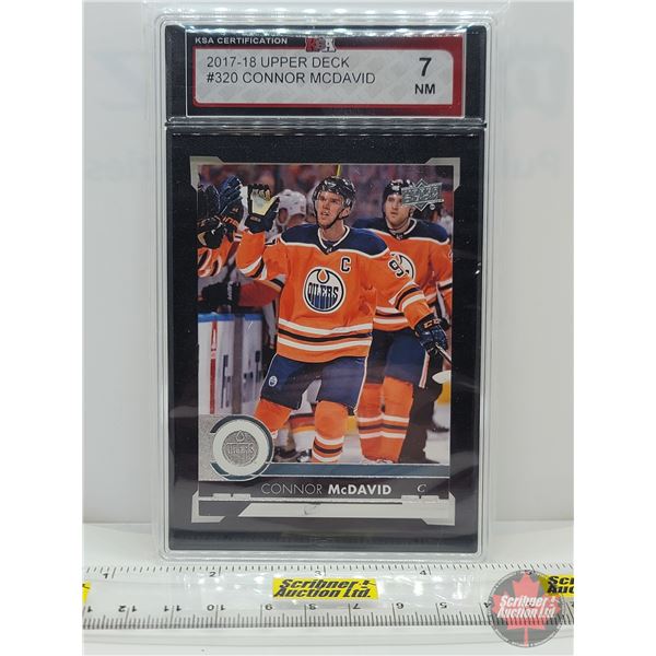 2017-18 Upper Deck #320 Connor McDavid : Oilers (Certified KSA 7 NM)