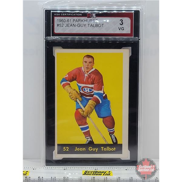 1960-61 Parkhurst #52 Jean-Guy Talbot : Canadiens (Certified KSA 3 VG)