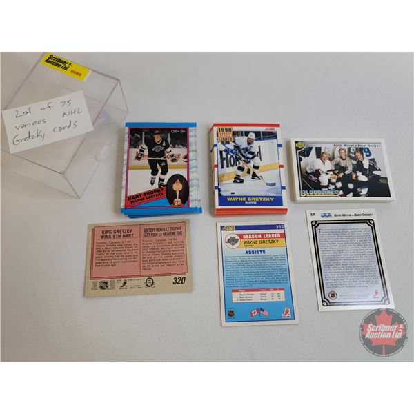 1989 O-Pee-Chee Variety of Wayne Gretzky Hockey Cards (75) (In Hardshell Case)
