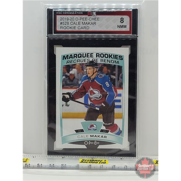 2019-20 O-Pee-Chee #528 Cale Makar Rookie Card : Avalanche (Certified KSA 8 NMM)
