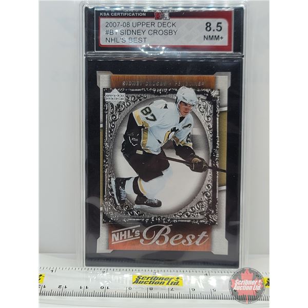 2007-08 Upper Deck #B1 Sidney Crosby NHL'S Best : Penguins (Certified KSA 8.5 NMM+)