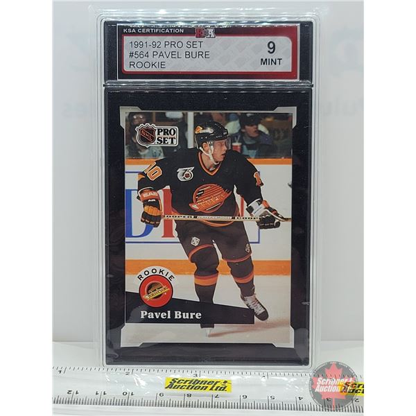 1991-92 Pro Set #564 Pavel Bure Rookie : Canucks (Certified KSA 9 MINT)