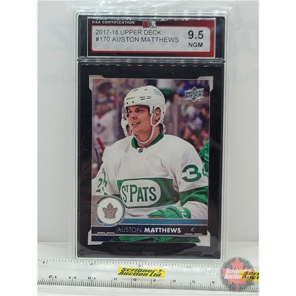 2017-18 Upper Deck #170 Auston Matthews : Maple Leafs (Certified KSA 9.5.5 NGM)