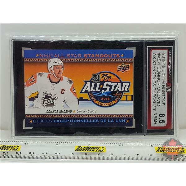 2018-19 UD Tim Hortons #AS-1 Connor McDavid As Standouts-Checklist : All Stars Oilers (Certified KSA