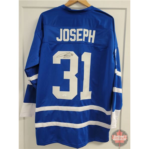 SIGNED NHL Jersey : Curtis Joseph - Maple Leafs (Size XL) (Certified JSA #WA306293)
